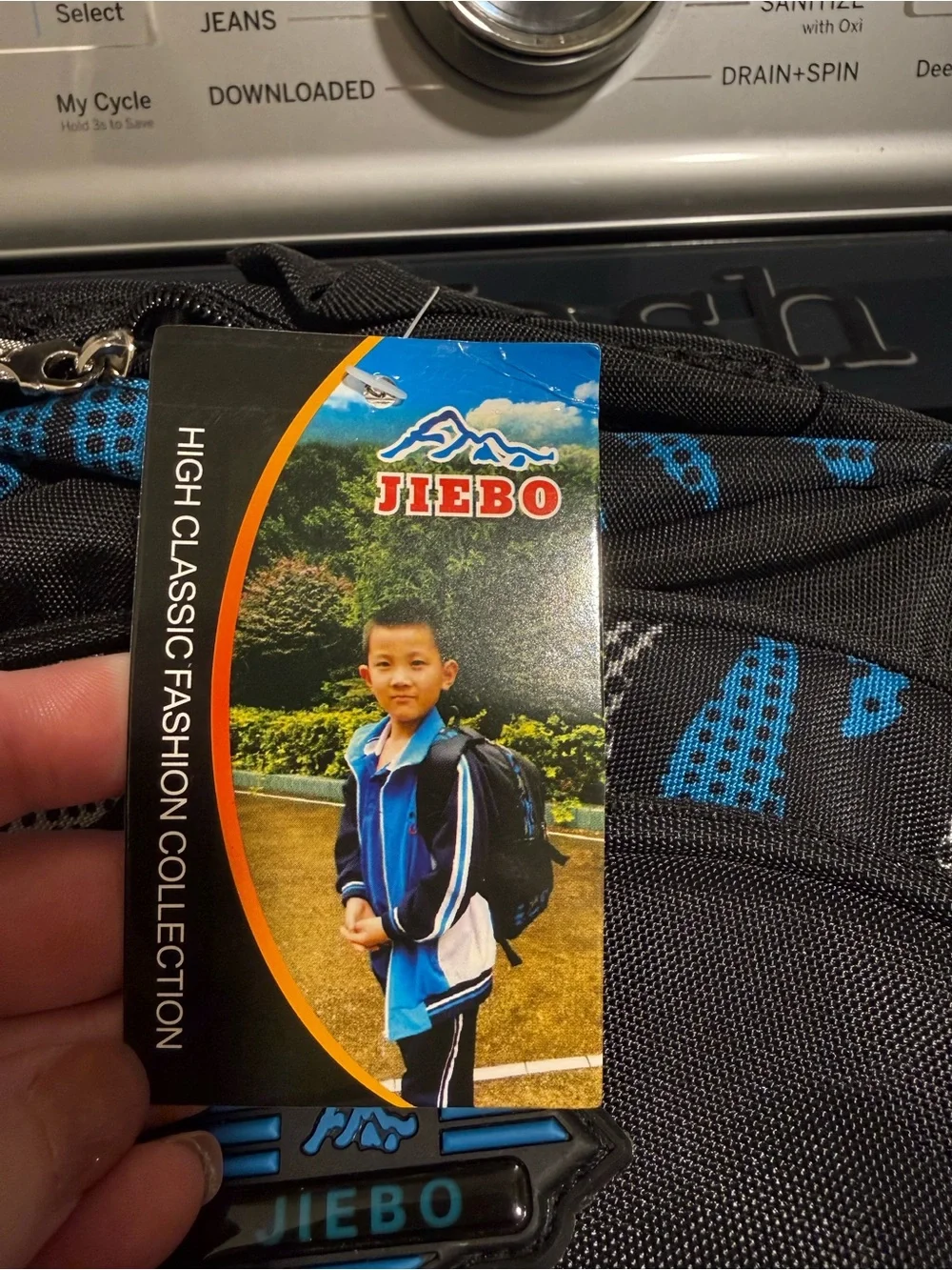 Kids Black & Blue Multi-Pocket Backpack